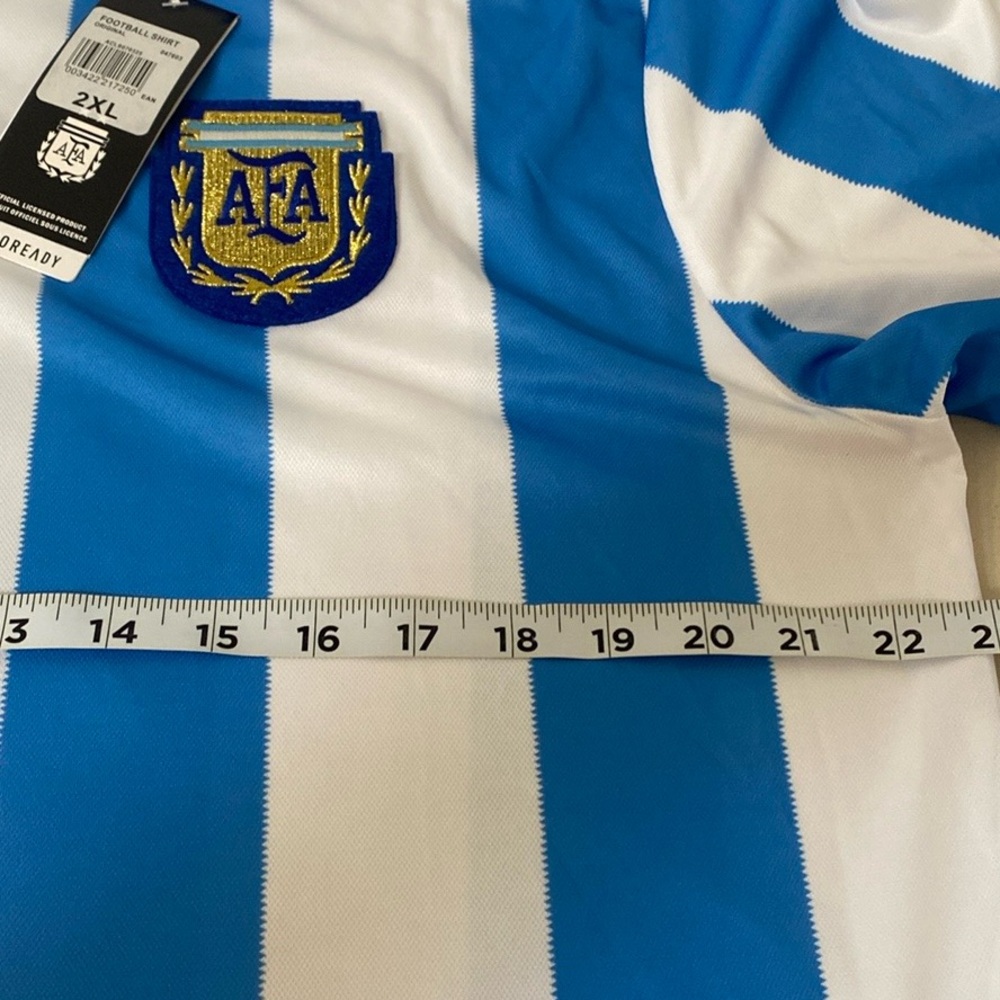 adidas Blue and White Striped Jersey - Picture 2 of 8